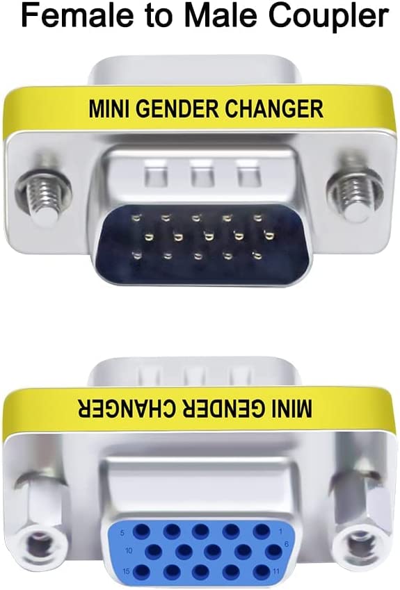 Mini Gender Changer VGA DB 15 poli HD M/F - Manhattan IADAP 736 - 15 HD