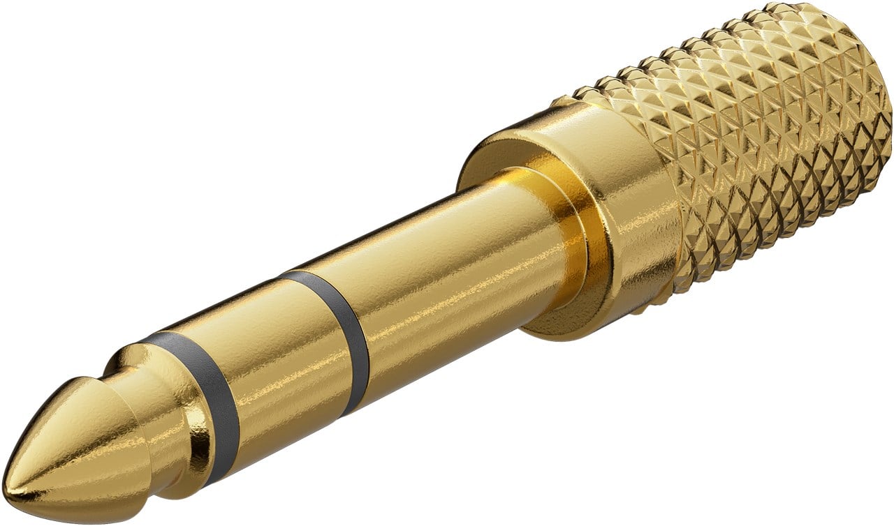 Adattatore audio stereo 6,35 mm a 3,5 mm metallo - Goobay IADAP AU-170
