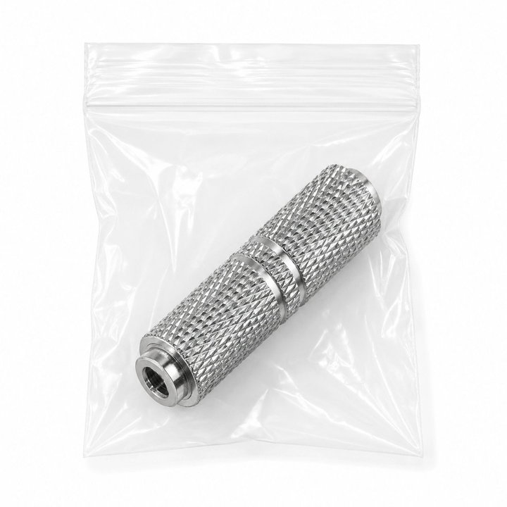 Audio adapter 3.5mm stereo F/F metal - Goobay IADAP AU-214