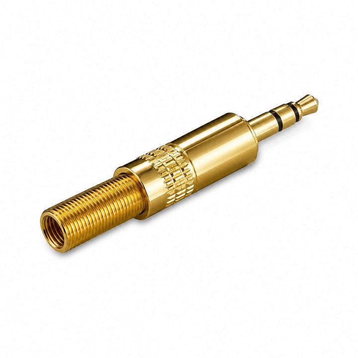Audio connector 3.5mm M stereo gold-plated - Goobay IADAP AU-35-M