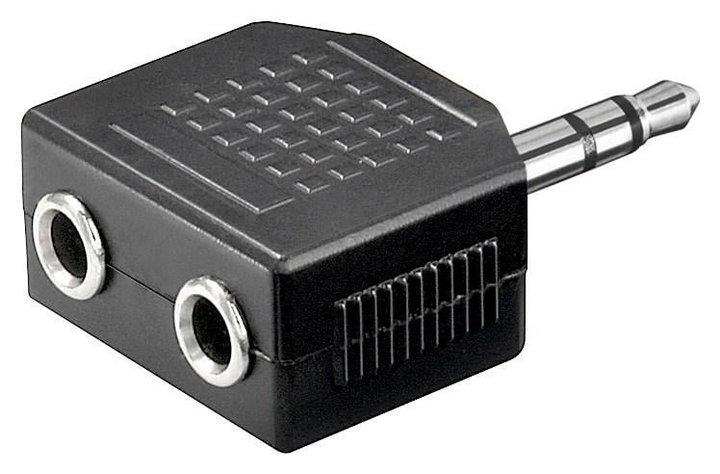 Audio adapter 3.5mm stereo 1M/2F - Goobay IADAP AU-3M23F
