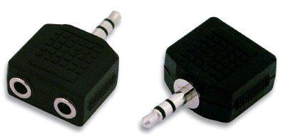Audio adapter 3.5mm stereo 1M/2F - Goobay IADAP AU-3M23F