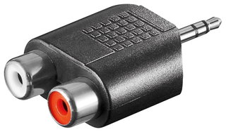 Audio adapter 3.5mm M to 2 RCA stereo F - Goobay IADAP AU-3M2RCA