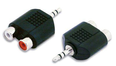 Audio adapter 3.5mm M to 2 RCA stereo F - Goobay IADAP AU-3M2RCA