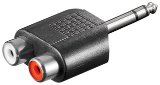 Audio Adapter 6.3mm Male to 2 RCA Female - Goobay IADAP AU-5M2RCA