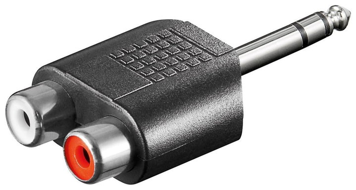 Audio Adapter 6.3mm Male to 2 RCA Female - Goobay IADAP AU-5M2RCA