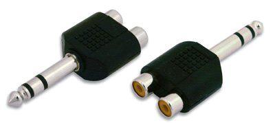 Audio Adapter 6.3mm Male to 2 RCA Female - Goobay IADAP AU-5M2RCA