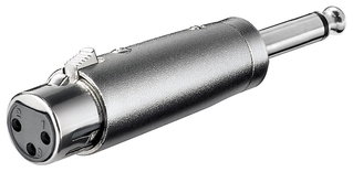 Adattatore XLR Cannon Femmina ad Audio 6,35mm Maschio Mono - Goobay IADAP AU-XLR-451