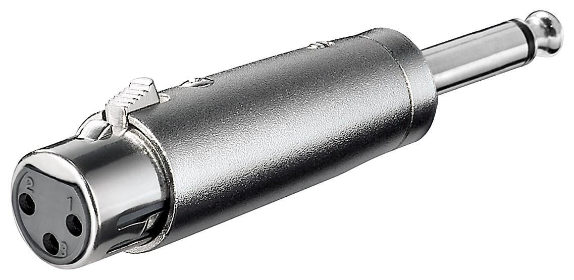 XLR Cannon Female to Audio 6,35mm Male Mono Adapter - Goobay IADAP AU-XLR-451