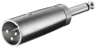 Adattatore XLR Cannon Maschio ad Audio 6,35mm Maschio Mono - Goobay IADAP AU-XLR-452