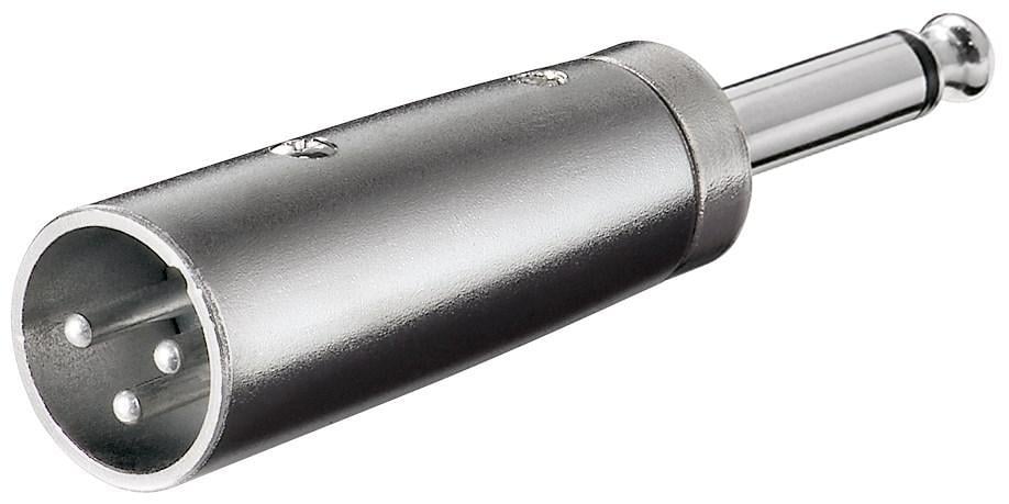XLR Cannon Male to Audio 6,35mm Male Mono Adapter - Goobay IADAP AU-XLR-452