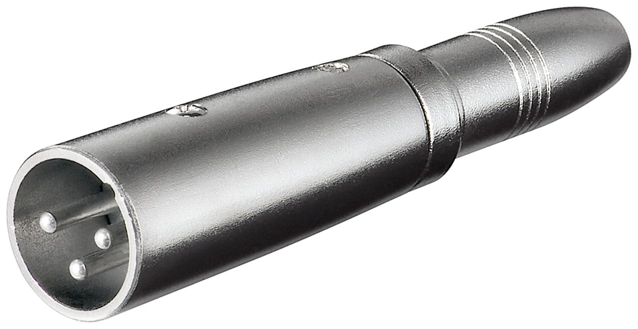 Adattatore XLR Cannon Maschio ad Audio 6,35mm Femmina Mono - Goobay IADAP AU-XLR-454