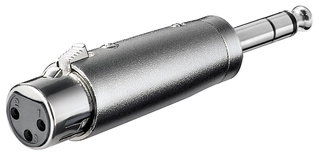 Adattatore XLR Cannon Femmina ad Audio 6,35mm Maschio Stereo - Goobay IADAP AU-XLR-514