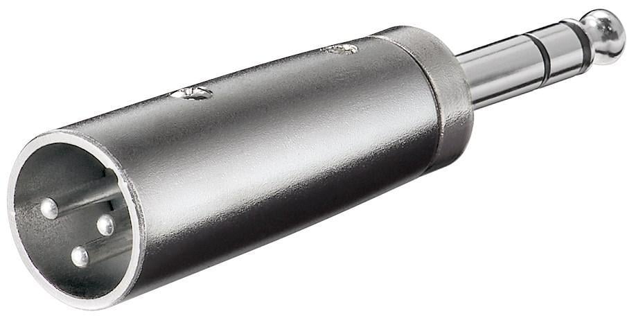 XLR Cannon Male to Audio 6,35mm Male Stereo Adapter - Goobay IADAP AU-XLR-515