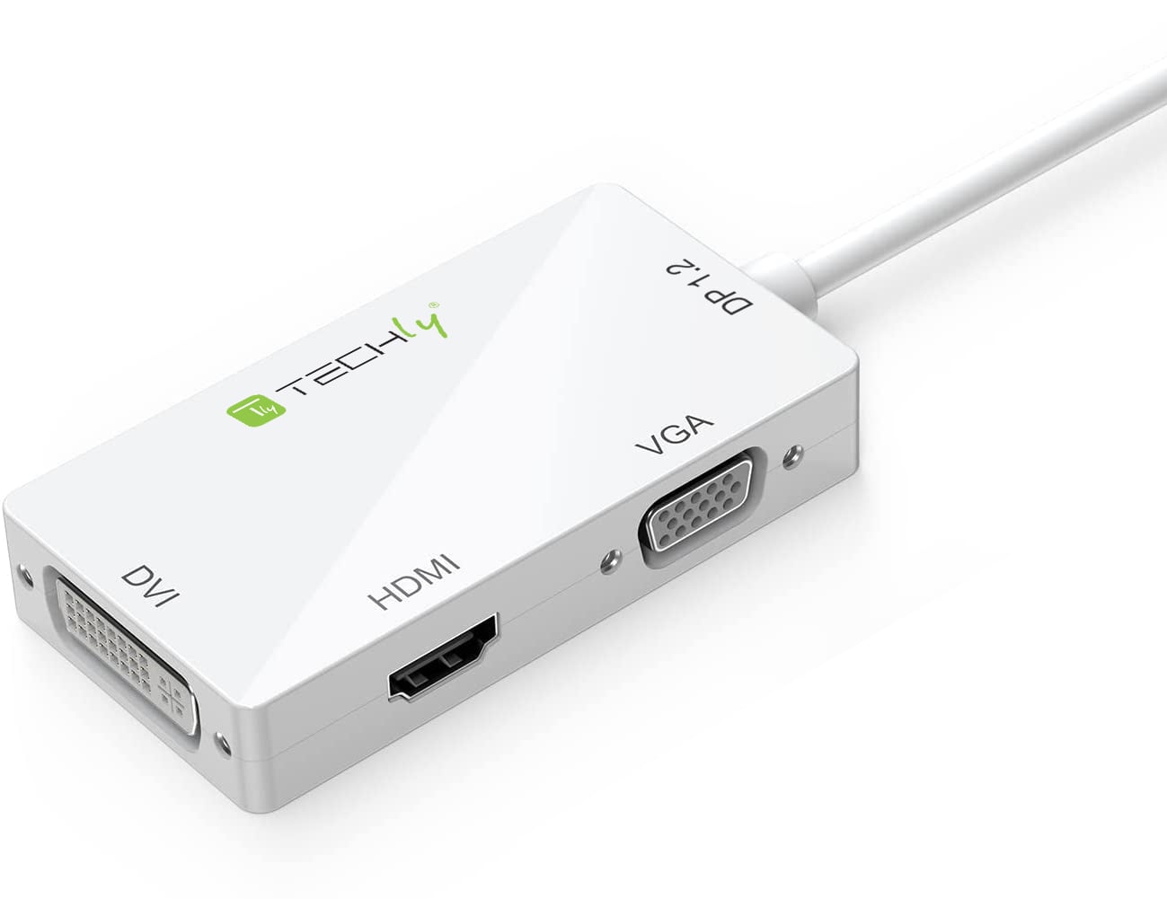Adattatore 3 in 1 DisplayPort 1.2 a HDMI/DVI/VGA - Techly IADAP DP-COMBOF2