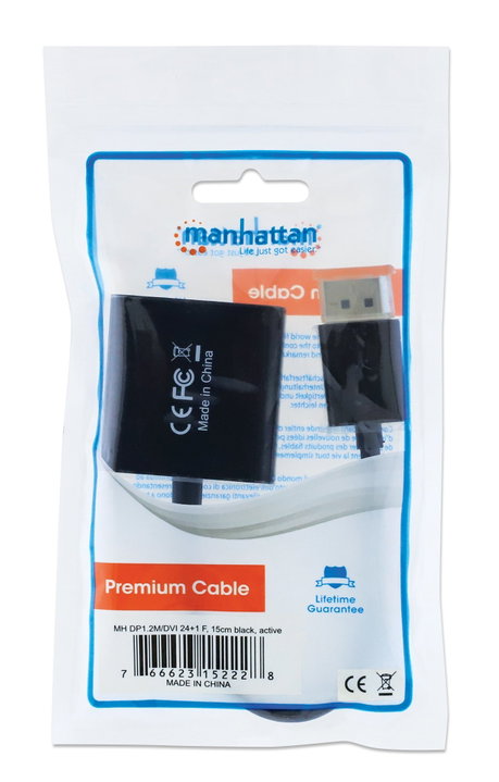 Adattatore da DisplayPort 1.2a a DVI-D - Manhattan IADAP DP-DVIF2M