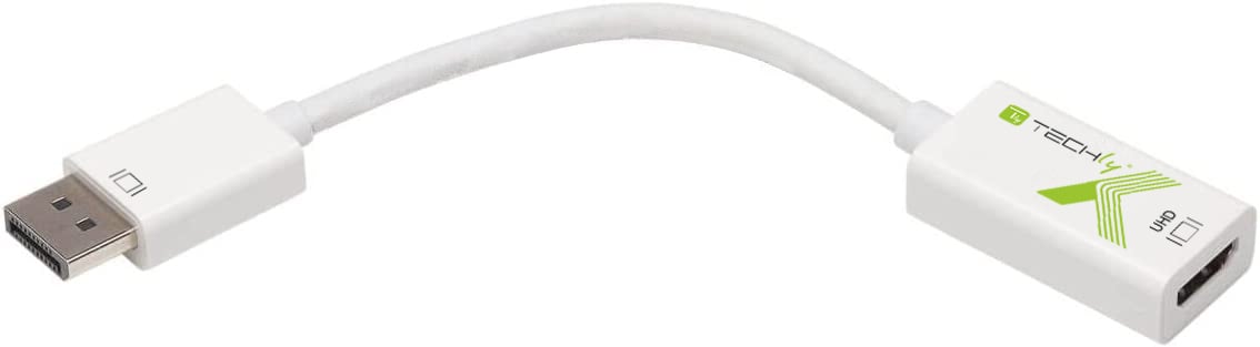 Adattatore Attivo Displayport 1.2 Maschio HDMI Femmina 4K 60Hz 15 cm Bianco - Techly IADAP DP-HDMI2F60