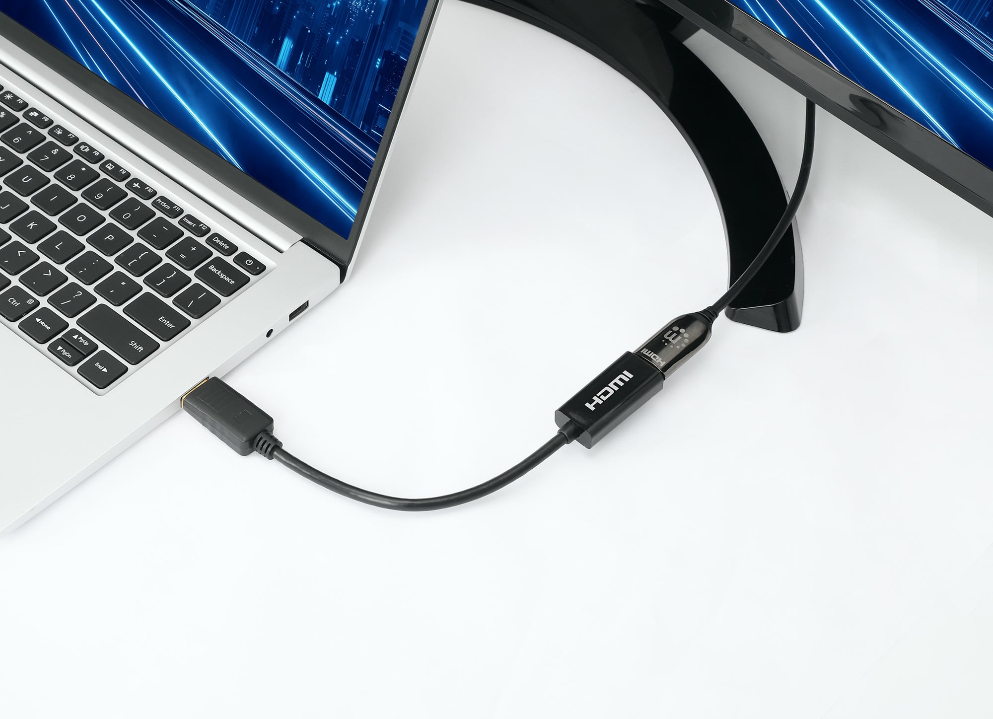 Adattatore Attivo DisplayPort a HDMI 4K@60Hz - Manhattan IADAP DP-HDMI2F60M
