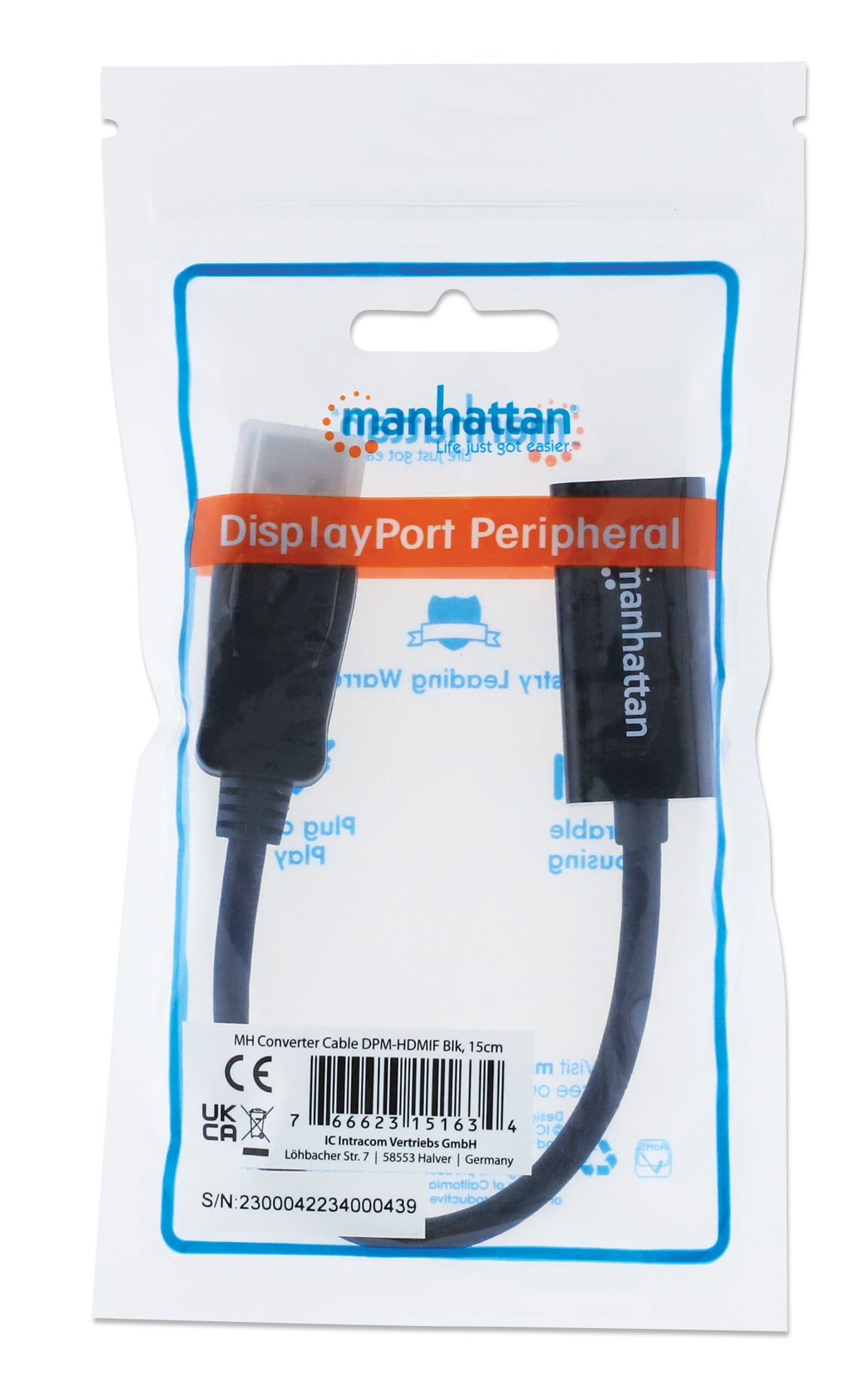 Adattatore DisplayPort a HDMI Passivo - Manhattan IADAP DP-HDMIF2M