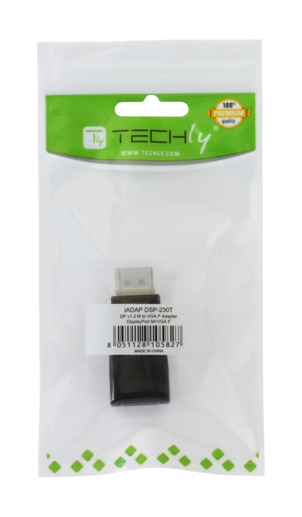 Convertitore DisplayPort v.1.2m a VGA F compatto - Techly IADAP DSP-230T