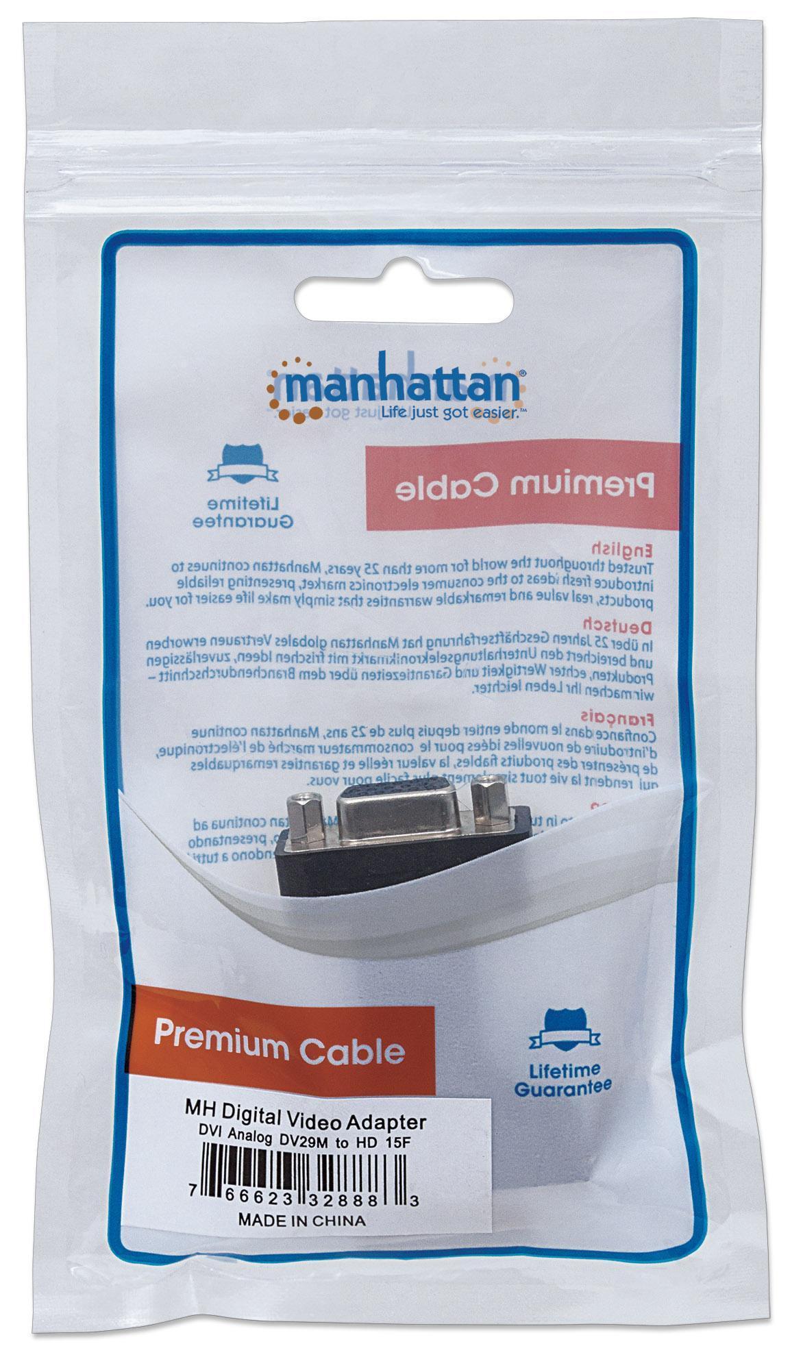 Adattatore DVI a VGA analogico M/F - Manhattan IADAP DVI-8700