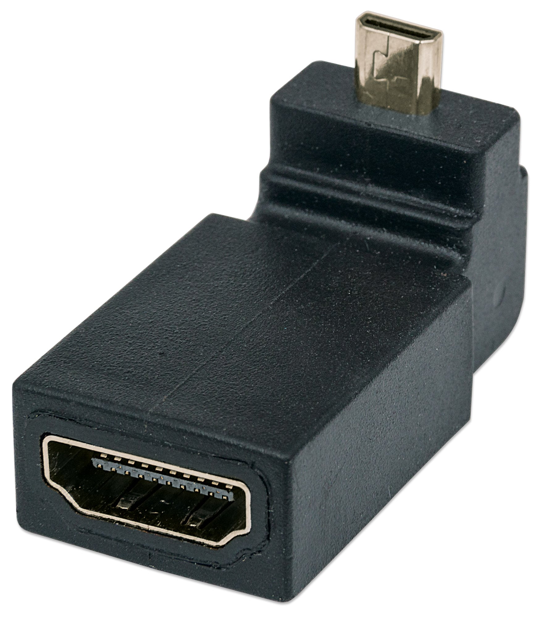 Adattatore HDMI A Femmina / Micro D Maschio Angolato Nero - Manhattan IADAP HDMI-MD90