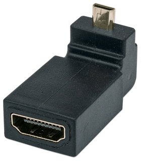 Adattatore HDMI A Femmina / Micro D Maschio Angolato Nero - Manhattan IADAP HDMI-MD90