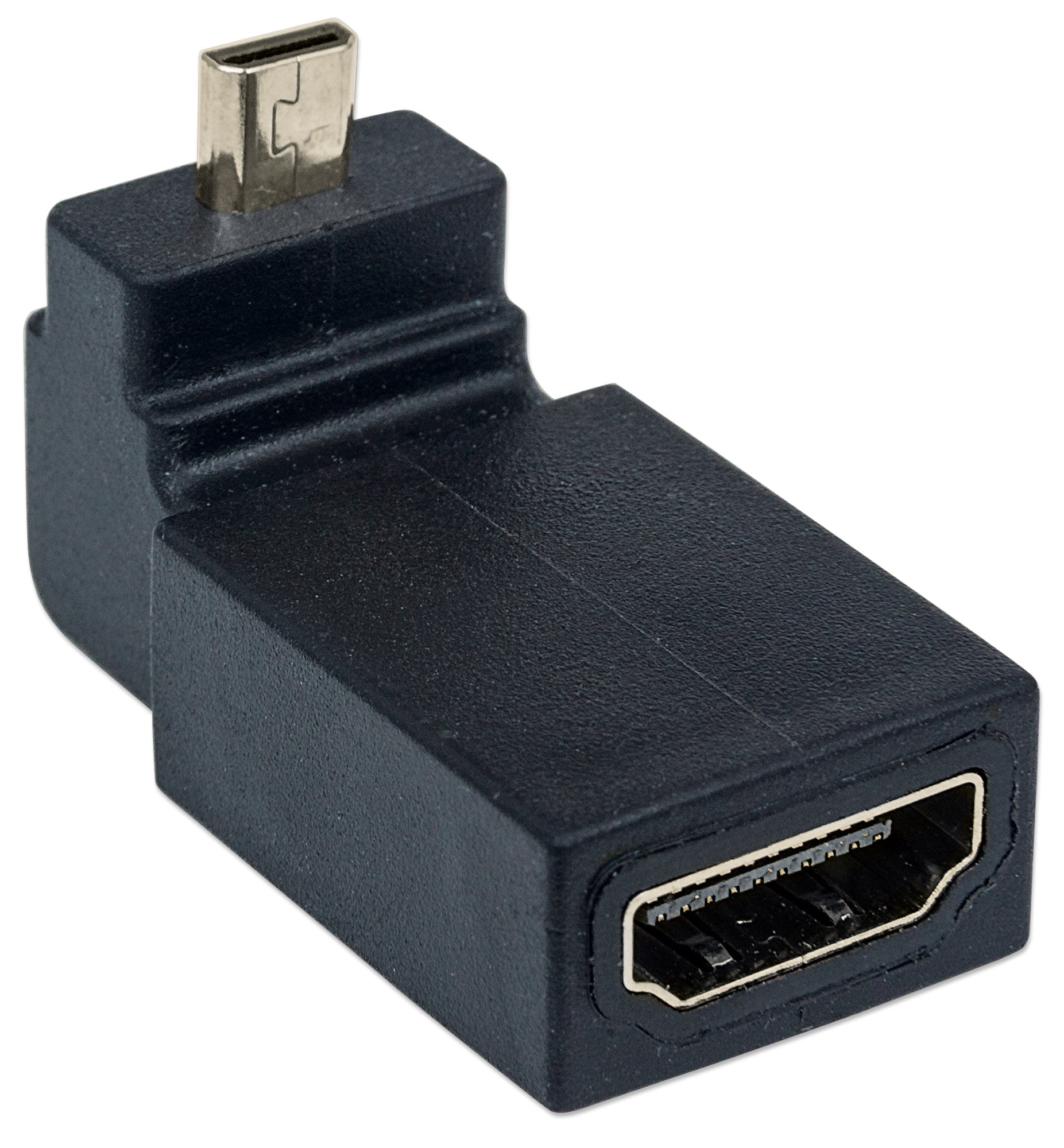 Adattatore HDMI A Femmina / Micro D Maschio Angolato Nero - Manhattan IADAP HDMI-MD90