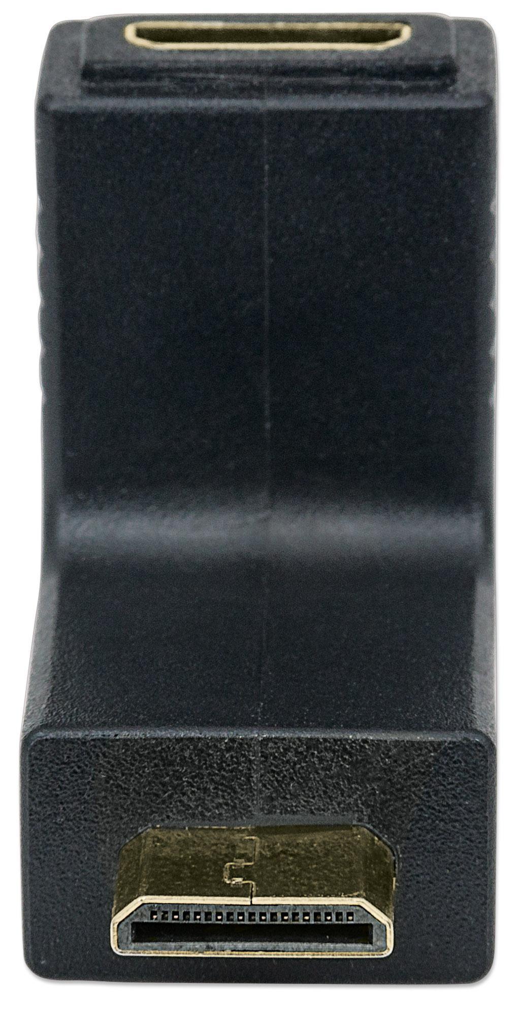 Adattatore HDMI Mini C Femmina a Mini C Maschio Angolato Nero - Manhattan IADAP HDMIMC-MF90