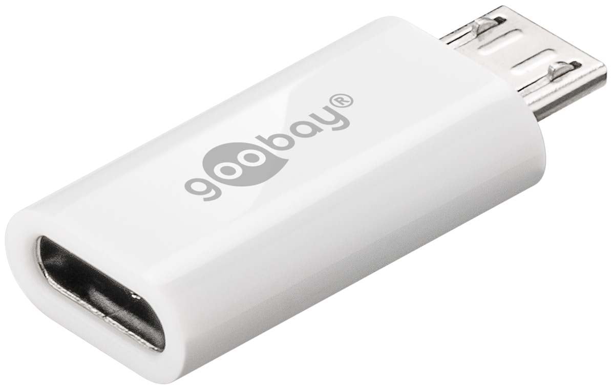 Adattatore Micro USB Maschio a USB-C™ Femmina Bianco - Goobay IADAP MBM/USBCF