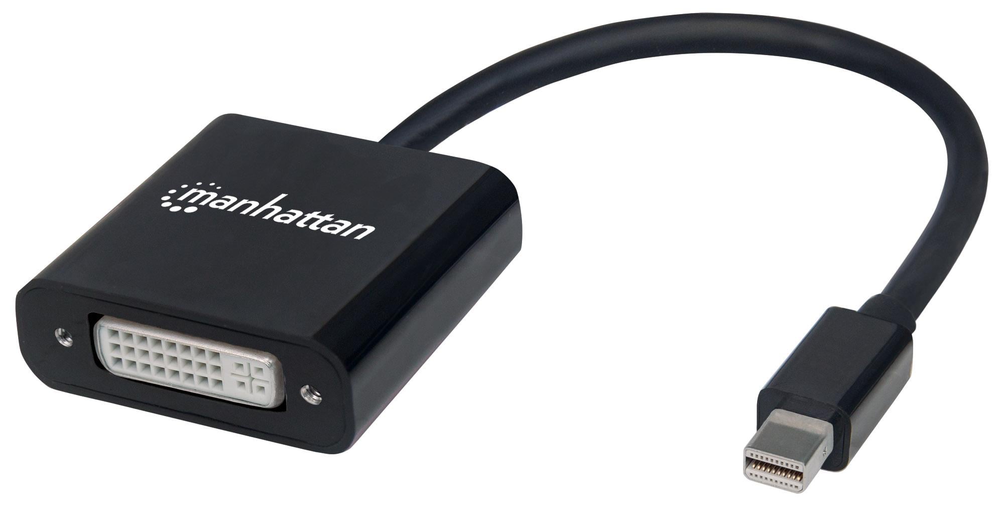 Active Converter MiniDP M to DVI F 15 cm 4 K Black - Manhattan IADAP MDP-DVIF 12 M