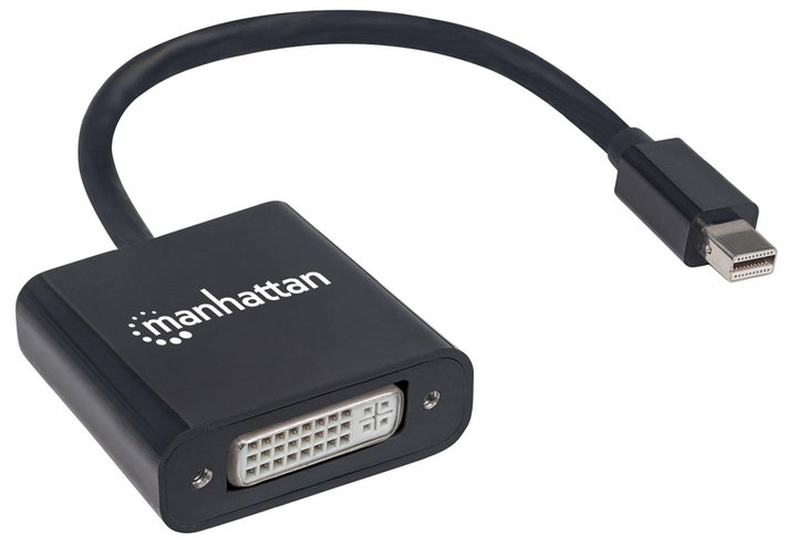 Convertitore Attivo MiniDP M a DVI F 15cm 4K Nero - Manhattan IADAP MDP-DVIF12M