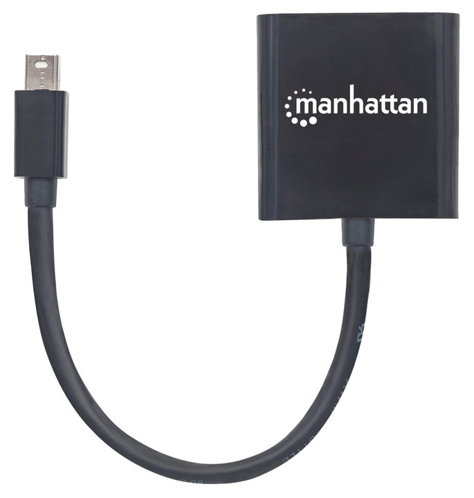 Convertitore Attivo MiniDP M a DVI F 15cm 4K Nero - Manhattan IADAP MDP-DVIF12M