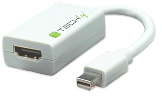 Mini DisplayPort (Thunderbolt) 1.1 to HDMI 15cm White Adapter - Techly IADAP MDP-HDMIF