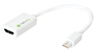 Mini DisplayPort (Thunderbolt) 1.2 to HDMI 15cm White Adapter - Techly IADAP MDP-HDMIF12