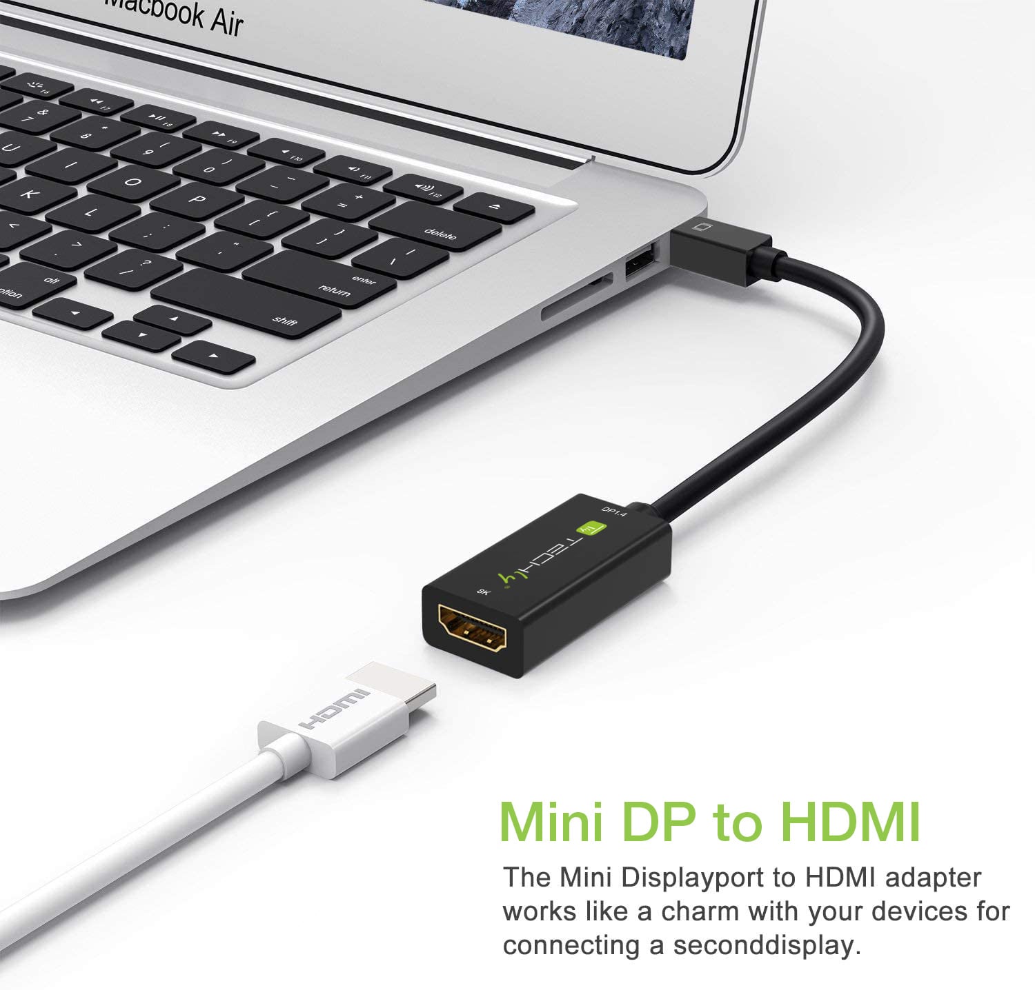 Adattatore Mini DisplayPort (Thunderbolt) 1.4 / HDMI 8K Attivo nero - Techly IADAP MDP-HDMIF8K