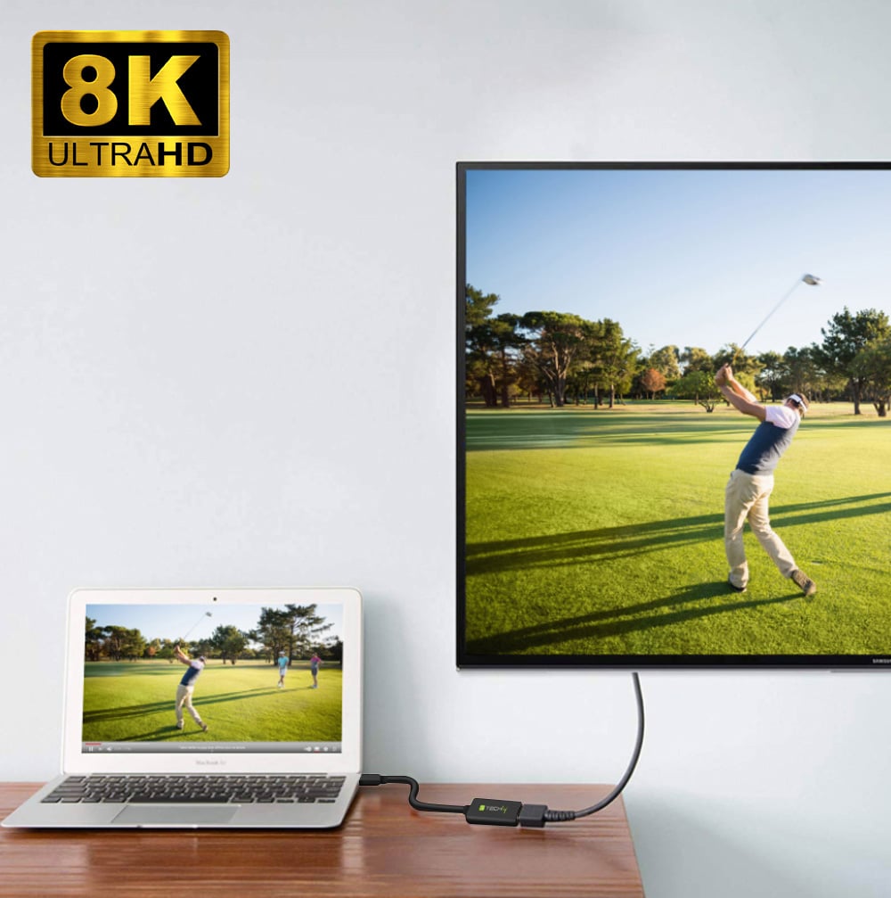 Adattatore Mini DisplayPort (Thunderbolt) 1.4 / HDMI 8K Attivo nero - Techly IADAP MDP-HDMIF8K