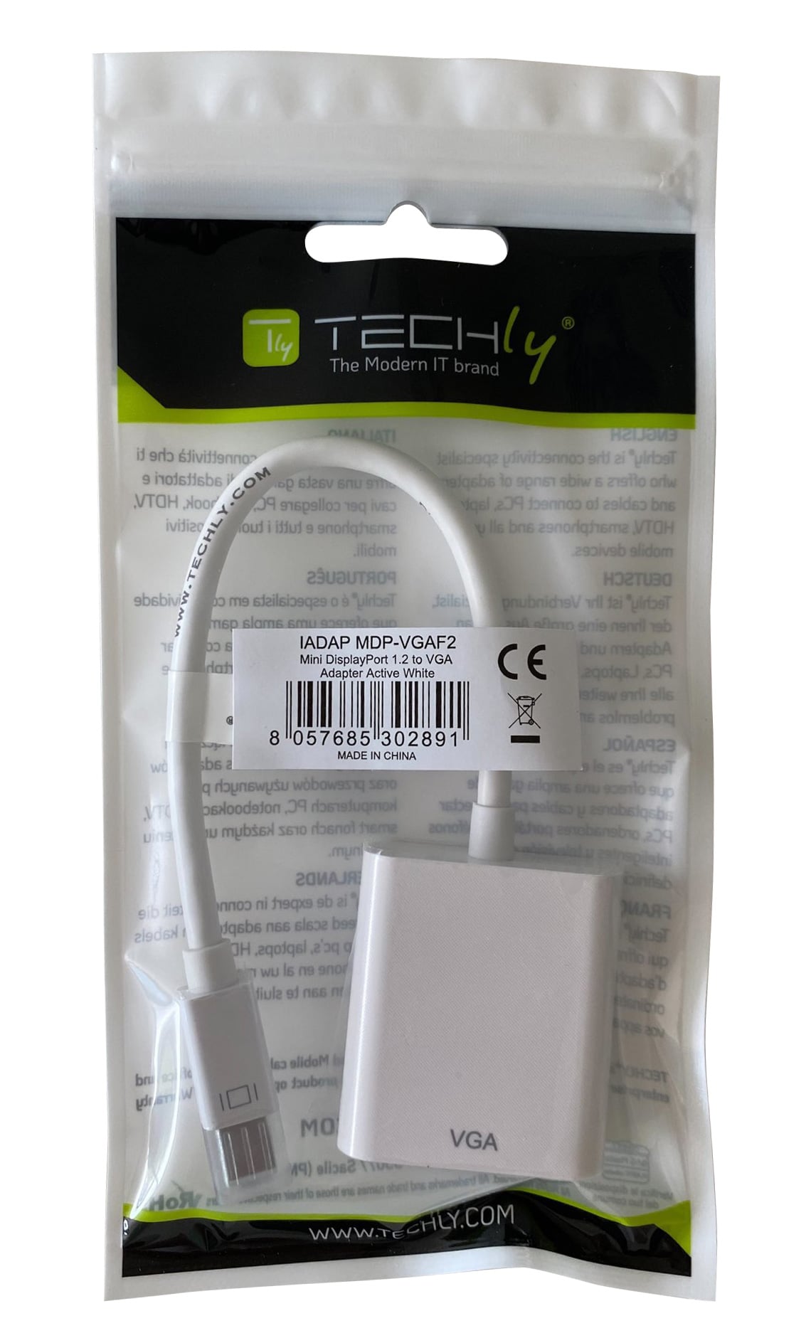 Adattatore Mini DisplayPort (Thunderbolt) 1.2 / VGA Attivo - Techly IADAP MDP-VGAF2