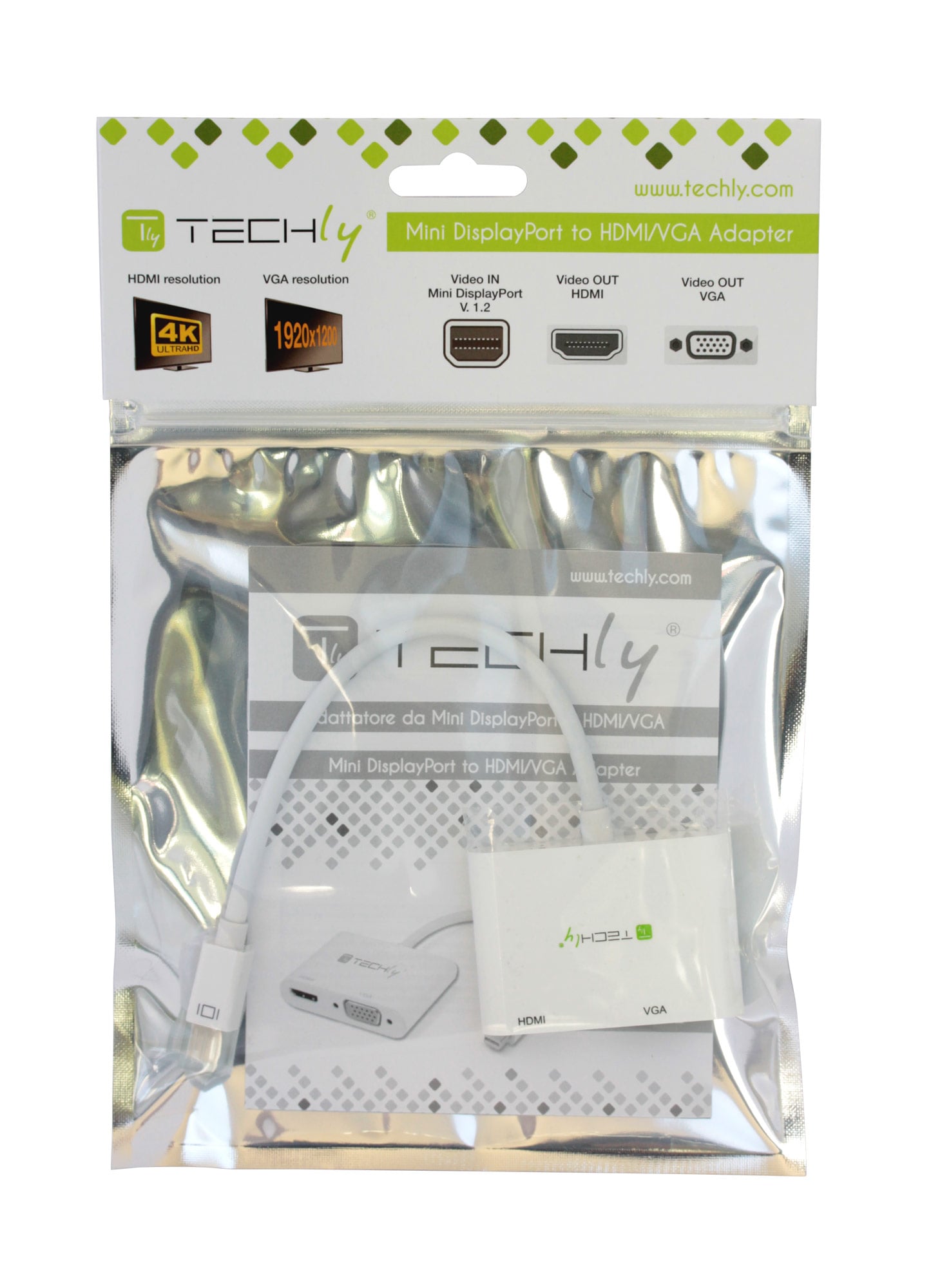 Adattatore Mini DisplayPort ad HDMI/VGA - Techly IADAP MDP-VGAH12