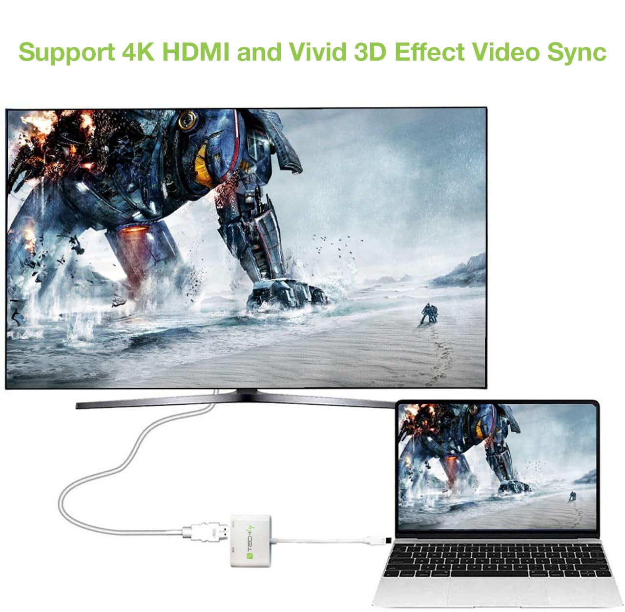 Adattatore Mini DisplayPort ad HDMI/VGA - Techly IADAP MDP-VGAH12