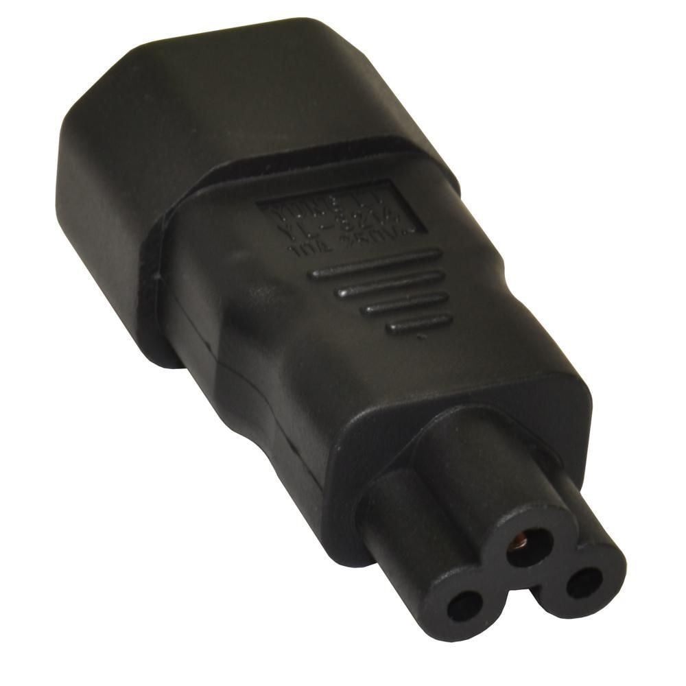 Adattatore da IEC C14 Maschio a C5 Femmina Nero - Manhattan IADAP PW-C14MC5F