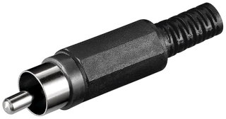 Connettore Audio RCA Maschio in plastica, Nero - Goobay IADAP RCA-ECB