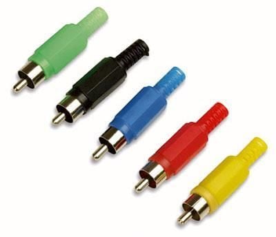 Connettore Audio RCA Maschio in plastica, Rosso - Goobay IADAP RCA-ECR