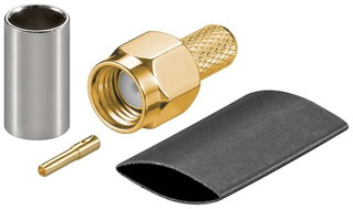 Crimp antenna connector RP-SMA Male for RG58 - Goobay IADAP RPSMA-RG58
