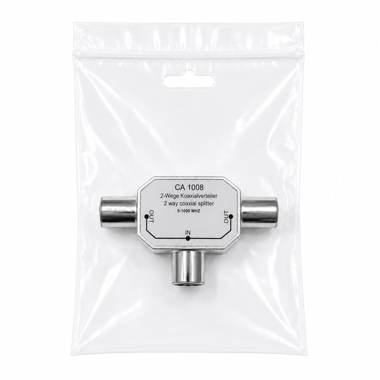 Sdoppiatore per Antenna RF 2 Femmina/Maschio 9.5 mm - Goobay IADAP SAT-009