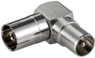 Adattatore Angolare Coassiale Maschio 90° a Femmina - Goobay IADAP SAT-027