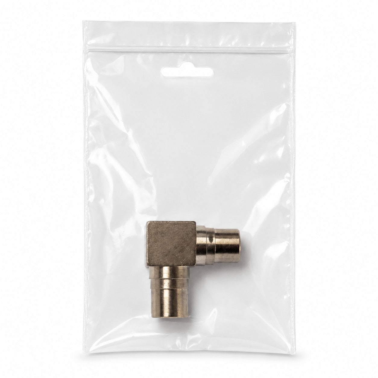 Adattatore Angolare Coassiale Maschio 90° a Femmina - Goobay IADAP SAT-027