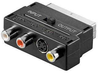 Scart SVHS RCA Audio Video Adapter - Goobay IADAP SCART-NI