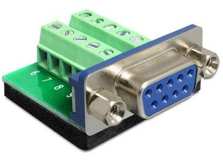 Adattatore DB9 pin femmina terminal block 10 pin - Delock IADAP TB10-DB9F