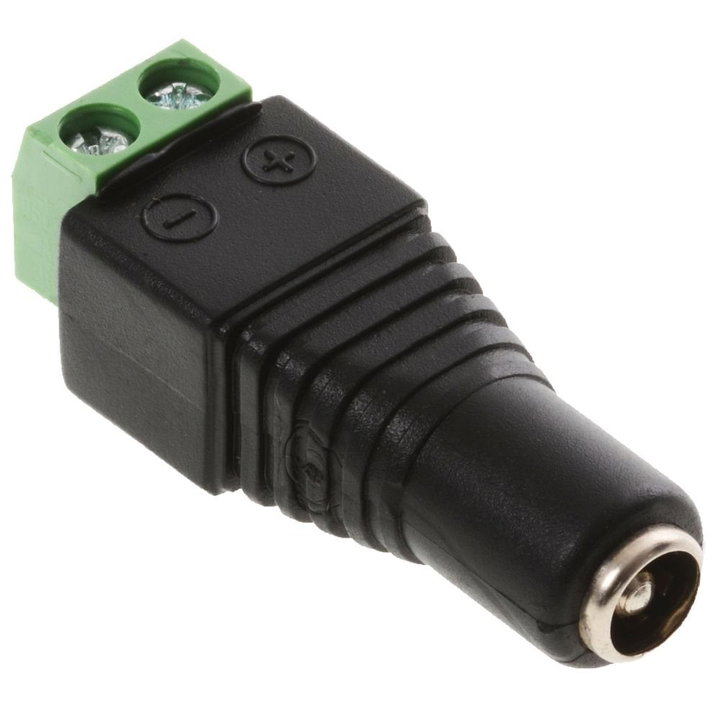 Adattatore Alimentazione Plug DC 2.5x5.5mm Femmina Terminal Block 2 pin - Techly IADAP TB2T-DC2555F
